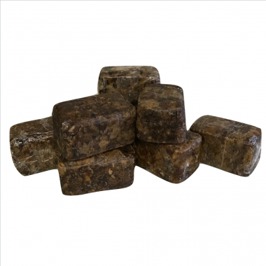 Raw & Natural African Black Soap,  Sold by Box,  55 LB Box Containing 110 PCs, 0.5 LB Per Piece